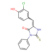 5-[(3-chloro-4-hydroxyphenyl)methylidene]-3-phenyl-2-sulfanylideneimidazolidin-4-one