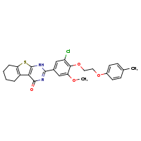 5-{3-chloro-5-methoxy-4-[2-(4-methylphenoxy)ethoxy]phenyl}-8-thia-4,6-diazatricyclo[7.4.0.0²,?]trideca-1(9),2(7),4-trien-3-one