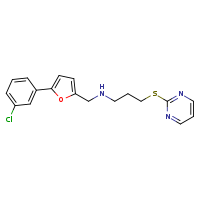 {[5-(3-chlorophenyl)furan-2-yl]methyl}[3-(pyrimidin-2-ylsulfanyl)propyl]amine