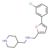 {[5-(3-chlorophenyl)furan-2-yl]methyl}(piperidin-4-ylmethyl)amine