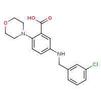 5-{[(3-chlorophenyl)methyl]amino}-2-(morpholin-4-yl)benzoic acid