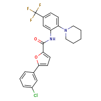 5-(3-chlorophenyl)-N-[2-(piperidin-1-yl)-5-(trifluoromethyl)phenyl]furan-2-carboxamide