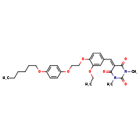 5-[(3-ethoxy-4-{2-[4-(hexyloxy)phenoxy]ethoxy}phenyl)methylidene]-1,3-dimethyl-1,3-diazinane-2,4,6-trione