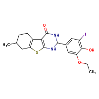 5-(3-ethoxy-4-hydroxy-5-iodophenyl)-11-methyl-8-thia-4,6-diazatricyclo[7.4.0.0²,?]trideca-1(9),2(7)-dien-3-one