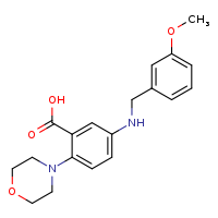 5-{[(3-methoxyphenyl)methyl]amino}-2-(morpholin-4-yl)benzoic acid