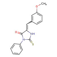 5-[(3-methoxyphenyl)methylidene]-3-phenyl-2-sulfanylideneimidazolidin-4-one