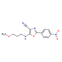 5-[(3-methoxypropyl)amino]-2-(4-nitrophenyl)-1,3-oxazole-4-carbonitrile