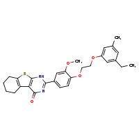 5-{4-[2-(3-ethyl-5-methylphenoxy)ethoxy]-3-methoxyphenyl}-8-thia-4,6-diazatricyclo[7.4.0.0²,?]trideca-1(9),2(7),4-trien-3-one