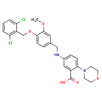 5-[({4-[(2,6-dichlorophenyl)methoxy]-3-methoxyphenyl}methyl)amino]-2-(morpholin-4-yl)benzoic acid