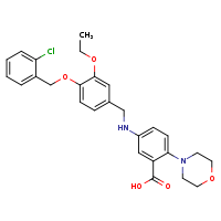 5-[({4-[(2-chlorophenyl)methoxy]-3-ethoxyphenyl}methyl)amino]-2-(morpholin-4-yl)benzoic acid