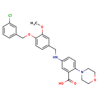 5-[({4-[(3-chlorophenyl)methoxy]-3-methoxyphenyl}methyl)amino]-2-(morpholin-4-yl)benzoic acid