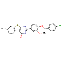 5-{4-[(4-chlorophenyl)methoxy]-3-methoxyphenyl}-11-methyl-8-thia-4,6-diazatricyclo[7.4.0.0²,?]trideca-1(9),2(7),4-trien-3-one