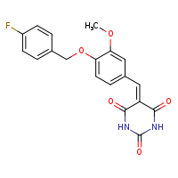 5-({4-[(4-fluorophenyl)methoxy]-3-methoxyphenyl}methylidene)-1,3-diazinane-2,4,6-trione