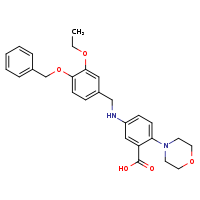 5-({[4-(benzyloxy)-3-ethoxyphenyl]methyl}amino)-2-(morpholin-4-yl)benzoic acid