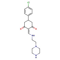 5-(4-chlorophenyl)-2-({[2-(piperazin-1-yl)ethyl]amino}methylidene)cyclohexane-1,3-dione