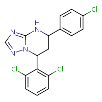 5-(4-chlorophenyl)-7-(2,6-dichlorophenyl)-4H,5H,6H,7H-[1,2,4]triazolo[1,5-a]pyrimidine