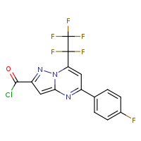 5-(4-fluorophenyl)-7-(1,1,2,2,2-pentafluoroethyl)pyrazolo[1,5-a]pyrimidine-2-carbonyl chloride
