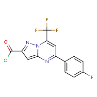 5-(4-fluorophenyl)-7-(trifluoromethyl)pyrazolo[1,5-a]pyrimidine-2-carbonyl chloride