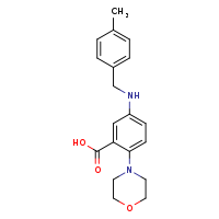 5-{[(4-methylphenyl)methyl]amino}-2-(morpholin-4-yl)benzoic acid