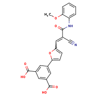5-{5-[(1E)-2-cyano-2-[(2-methoxyphenyl)carbamoyl]eth-1-en-1-yl]furan-2-yl}benzene-1,3-dicarboxylic acid
