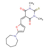 5-{[5-(azepan-1-yl)furan-2-yl]methylidene}-1,3-dimethyl-2-sulfanylidene-1,3-diazinane-4,6-dione