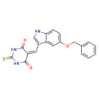 5-{[5-(benzyloxy)-1H-indol-3-yl]methylidene}-2-sulfanylidene-1,3-diazinane-4,6-dione