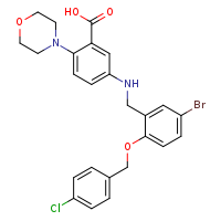 5-[({5-bromo-2-[(4-chlorophenyl)methoxy]phenyl}methyl)amino]-2-(morpholin-4-yl)benzoic acid