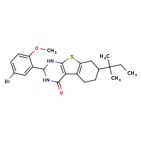 5-(5-bromo-2-methoxyphenyl)-11-(2-methylbutan-2-yl)-8-thia-4,6-diazatricyclo[7.4.0.0²,?]trideca-1(9),2(7)-dien-3-one