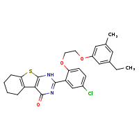 5-{5-chloro-2-[2-(3-ethyl-5-methylphenoxy)ethoxy]phenyl}-8-thia-4,6-diazatricyclo[7.4.0.0²,?]trideca-1(9),2(7),4-trien-3-one