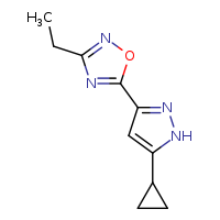5-(5-cyclopropyl-1H-pyrazol-3-yl)-3-ethyl-1,2,4-oxadiazole