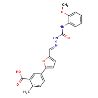 5-{5-[(E)-({[(2-methoxyphenyl)carbamoyl]amino}imino)methyl]furan-2-yl}-2-methylbenzoic acid