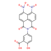 5-{8,10-dinitro-2,4-dioxo-3-azatricyclo[7.3.1.0?,¹³]trideca-1(13),5,7,9,11-pentaen-3-yl}-2-hydroxybenzoic acid