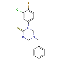 5-benzyl-1-(3-chloro-4-fluorophenyl)-1,3,5-triazinane-2-thione