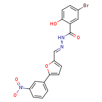 5-bromo-2-hydroxy-N'-[(E)-[5-(3-nitrophenyl)furan-2-yl]methylidene]benzohydrazide