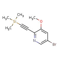 5-bromo-3-methoxy-2-[2-(trimethylsilyl)ethynyl]pyridine