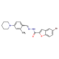 5-bromo-N'-[(E)-[2-methyl-4-(piperidin-1-yl)phenyl]methylidene]-1-benzofuran-2-carbohydrazide