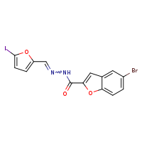 5-bromo-N'-[(E)-(5-iodofuran-2-yl)methylidene]-1-benzofuran-2-carbohydrazide