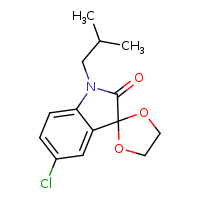 5'-chloro-1'-(2-methylpropyl)spiro[1,3-dioxolane-2,3'-indol]-2'-one
