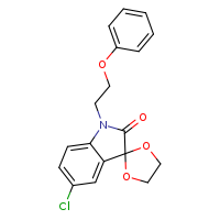 5'-chloro-1'-(2-phenoxyethyl)spiro[1,3-dioxolane-2,3'-indol]-2'-one