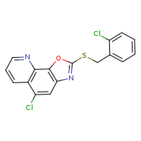 5-chloro-2-{[(2-chlorophenyl)methyl]sulfanyl}-[1,3]oxazolo[4,5-h]quinoline