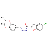 5-chloro-N'-[(E)-(3-ethoxy-4-methoxyphenyl)methylidene]-1-benzofuran-2-carbohydrazide