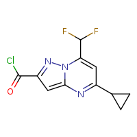 5-cyclopropyl-7-(difluoromethyl)pyrazolo[1,5-a]pyrimidine-2-carbonyl chloride