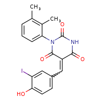 (5E)-1-(2,3-dimethylphenyl)-5-[(4-hydroxy-3-iodophenyl)methylidene]-1,3-diazinane-2,4,6-trione