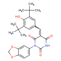 (5E)-1-(2H-1,3-benzodioxol-5-yl)-5-[(3,5-di-tert-butyl-4-hydroxyphenyl)methylidene]-1,3-diazinane-2,4,6-trione