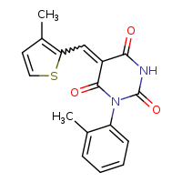 (5E)-1-(2-methylphenyl)-5-[(3-methylthiophen-2-yl)methylidene]-1,3-diazinane-2,4,6-trione