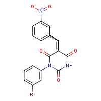 (5E)-1-(3-bromophenyl)-5-[(3-nitrophenyl)methylidene]-1,3-diazinane-2,4,6-trione
