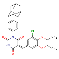 (5E)-1-[4-(adamantan-1-yl)phenyl]-5-[(3-chloro-4,5-diethoxyphenyl)methylidene]-1,3-diazinane-2,4,6-trione