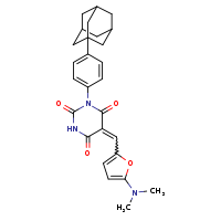 (5E)-1-[4-(adamantan-1-yl)phenyl]-5-{[5-(dimethylamino)furan-2-yl]methylidene}-1,3-diazinane-2,4,6-trione
