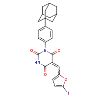(5E)-1-[4-(adamantan-1-yl)phenyl]-5-[(5-iodofuran-2-yl)methylidene]-1,3-diazinane-2,4,6-trione