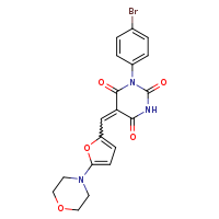 (5E)-1-(4-bromophenyl)-5-{[5-(morpholin-4-yl)furan-2-yl]methylidene}-1,3-diazinane-2,4,6-trione